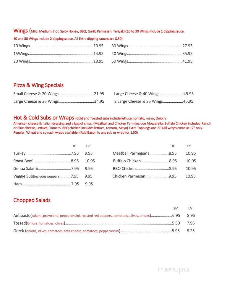 Palmano'S Pizzeria - Lexington, SC menu_pic