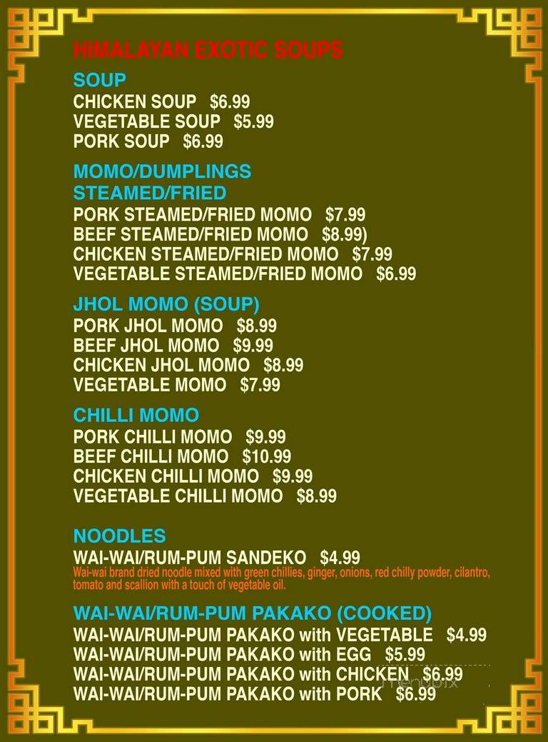 Everest Spice - Harrisburg, PA menu_pic