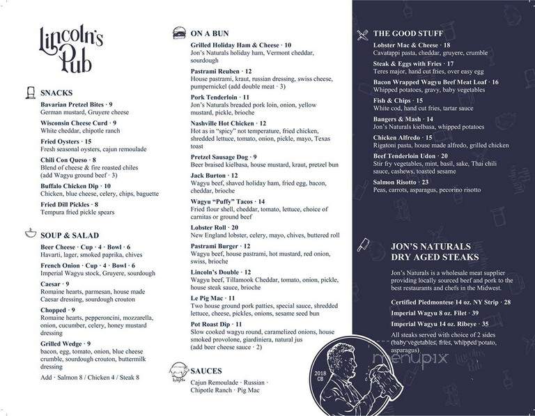 Lincoln's Pub - Council Bluffs, IA menu_pic