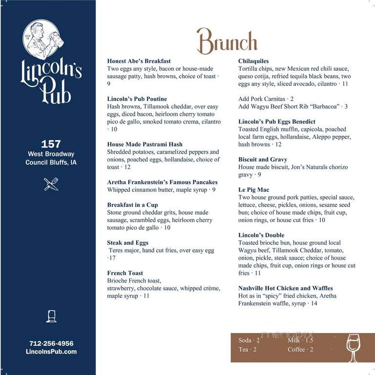 Lincoln's Pub - Council Bluffs, IA menu_pic