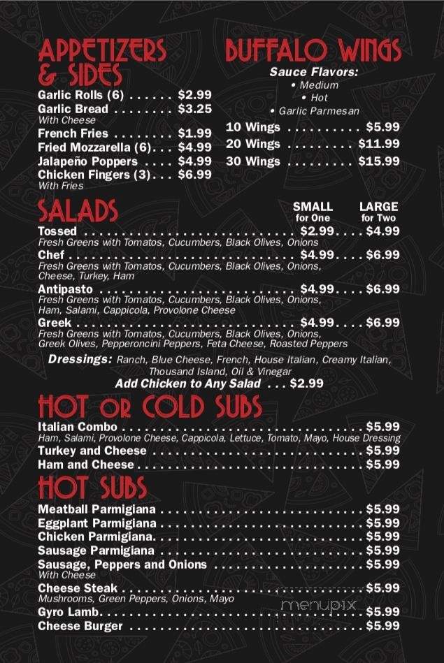 Alexandria Pizza - Daytona Beach, FL menu_pic