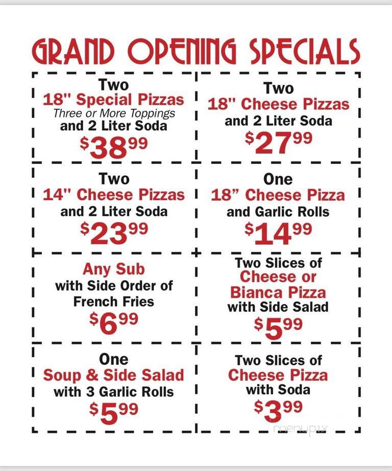 Alexandria Pizza - Daytona Beach, FL menu_pic