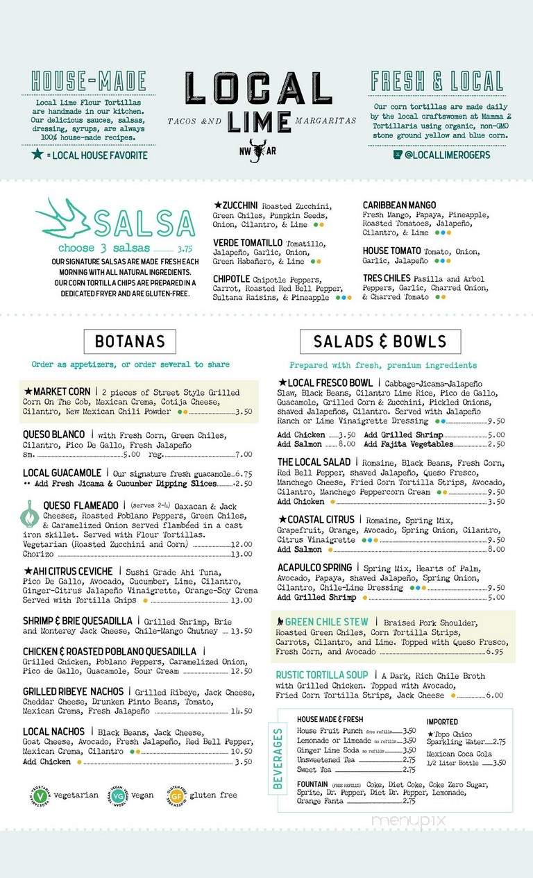 Local Lime - Rogers, AR menu_pic