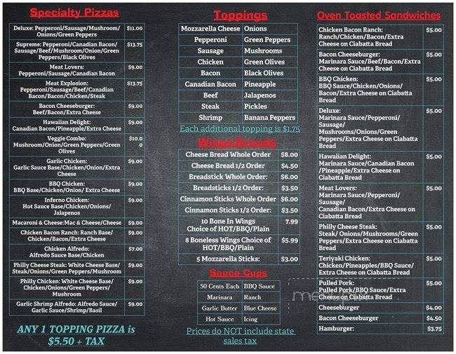 Quarry Pizza & Deli - Sandstone, MN menu_pic