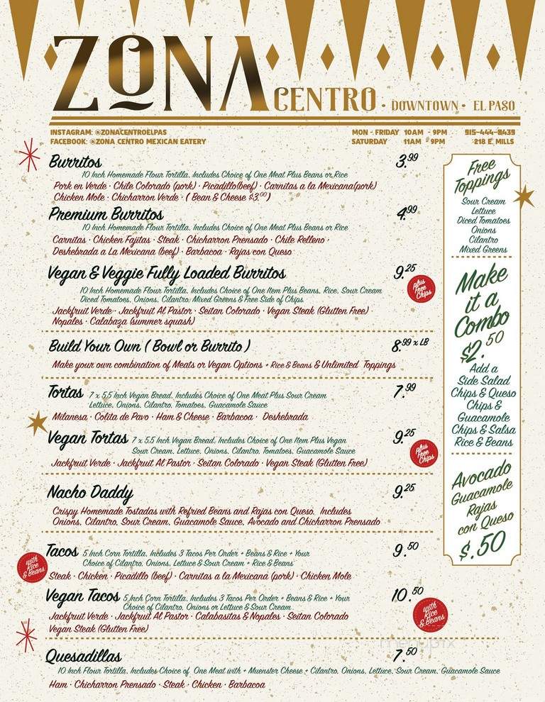 Zona Centro Mexican Eatery - El Paso, TX