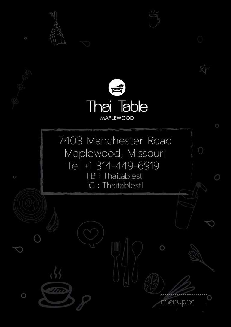 Thai Table - Maplewood, MO menu_pic