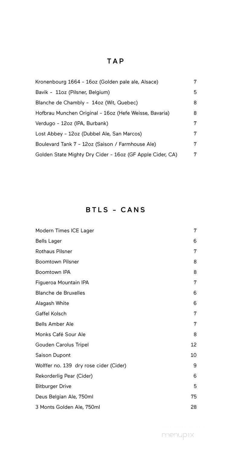 Le Petit Marche - Los Angeles, CA menu_pic