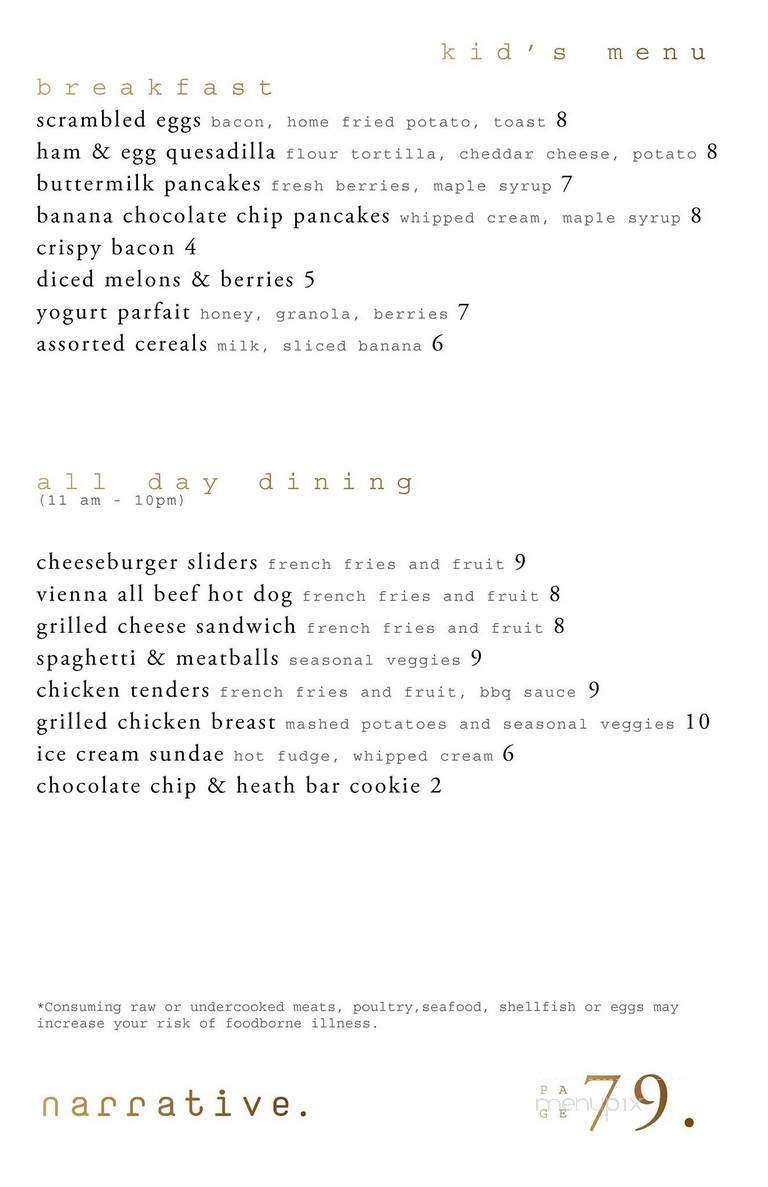 Narrative - Denver, CO menu_pic