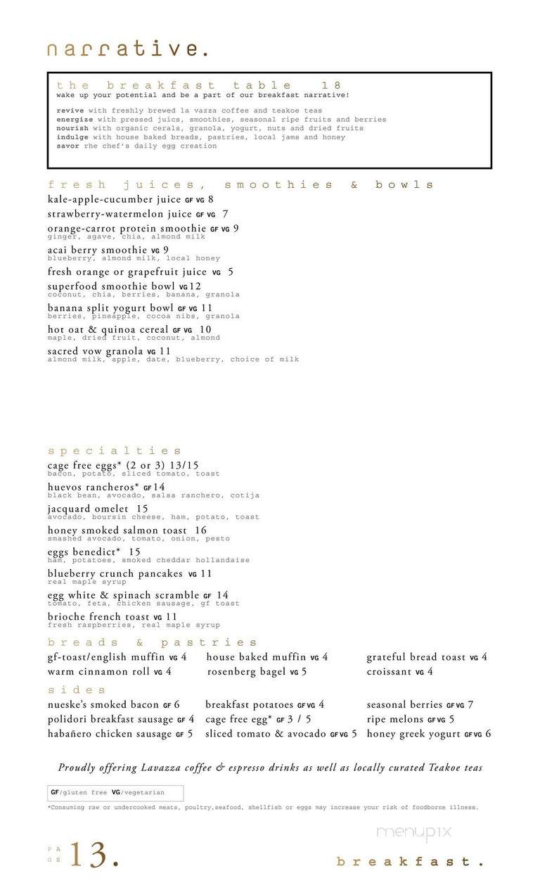 Narrative - Denver, CO menu_pic