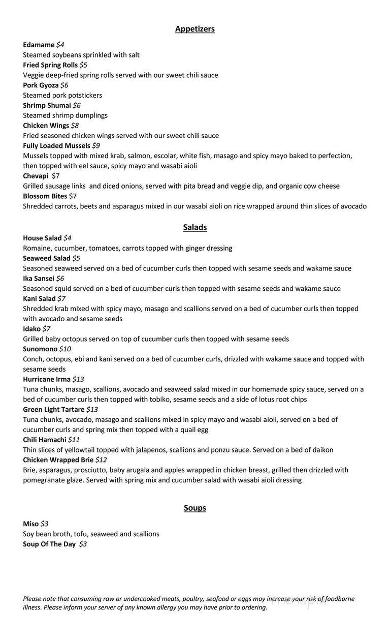 Green Light Bar - Saint Petersburg, FL menu_pic