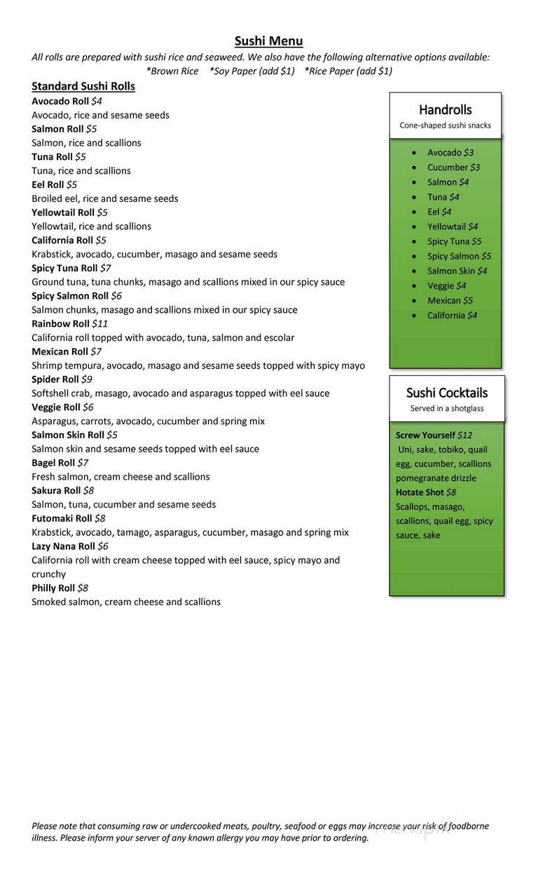 Green Light Bar - Saint Petersburg, FL menu_pic