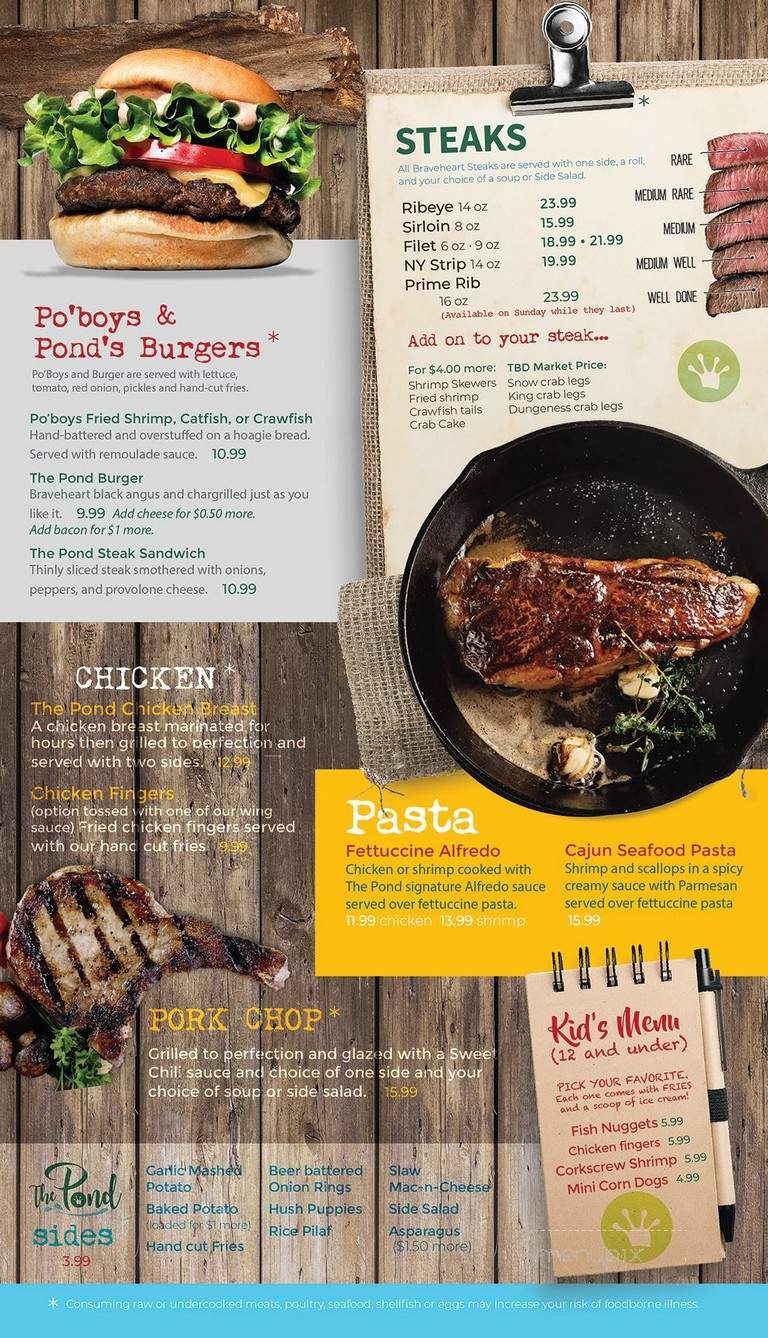 The Pond - Scottsboro, AL menu_pic