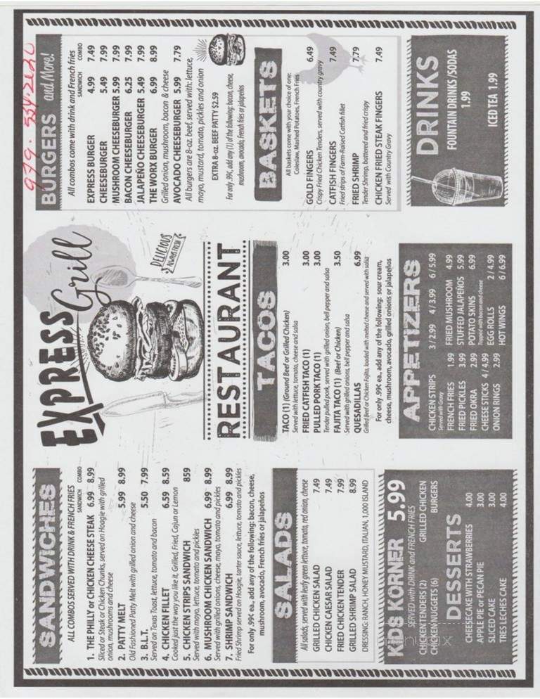 Express Grill - El Campo, TX menu_pic
