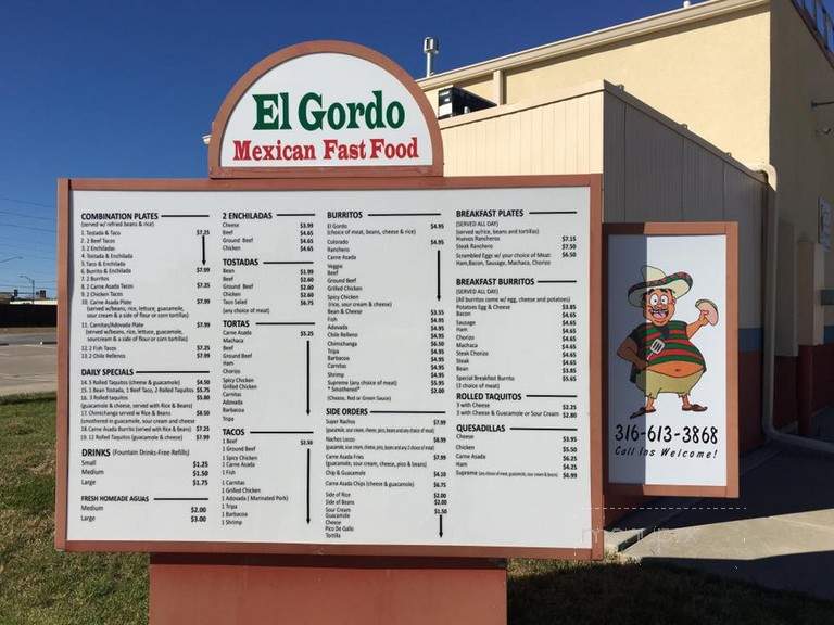 El Gordo Mexican Fast Food - Hutchinson, KS menu_pic