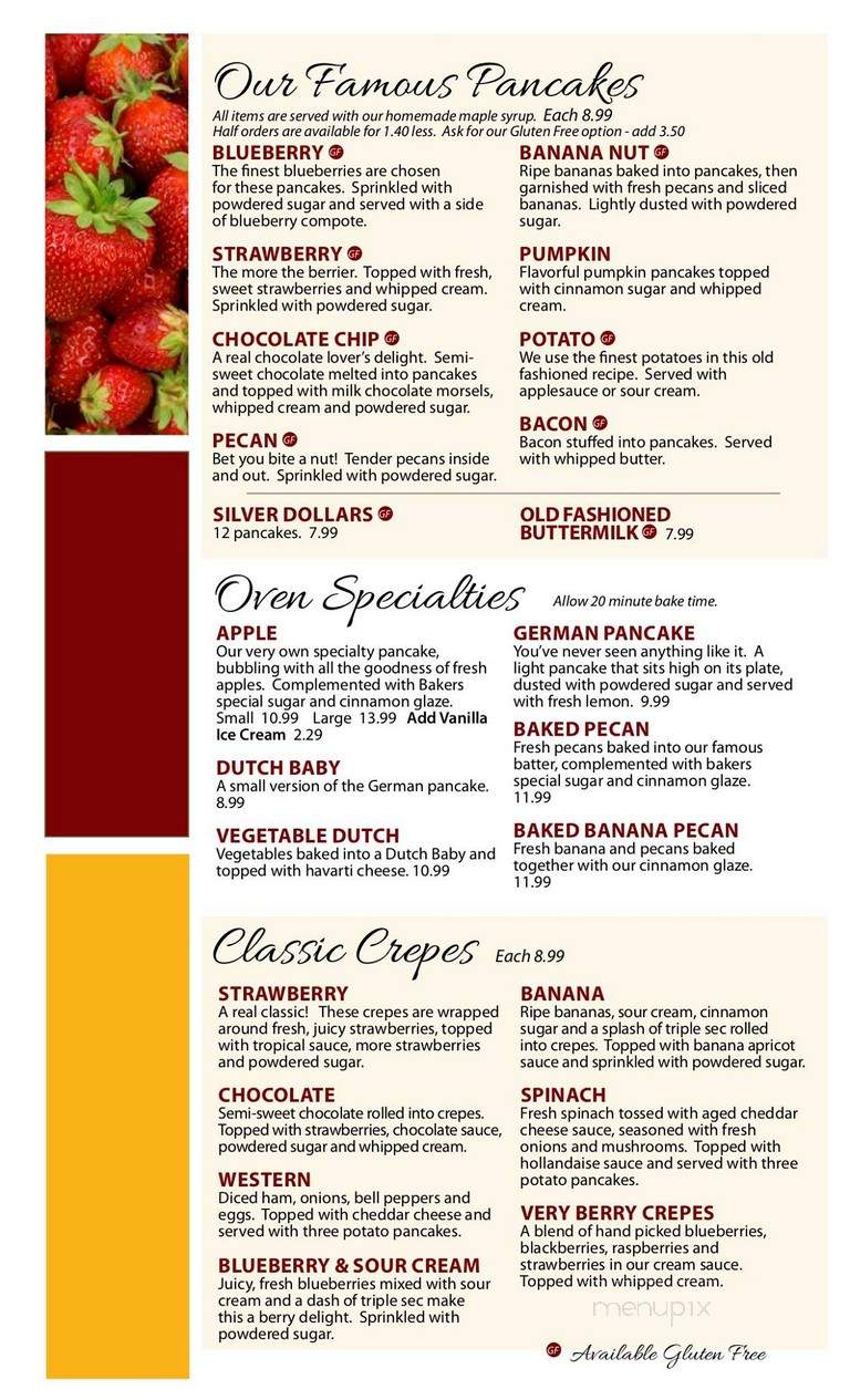 Pancake Cafe - Watertown, WI menu_pic