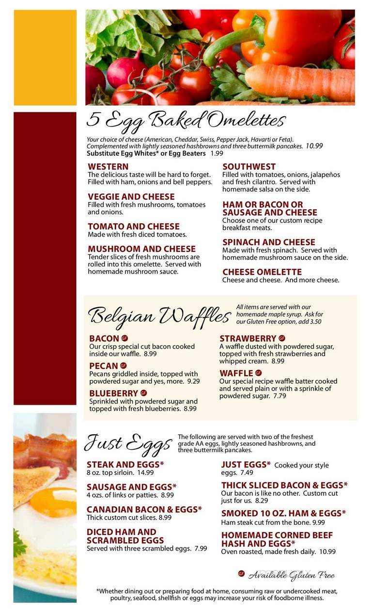 Pancake Cafe - Watertown, WI menu_pic