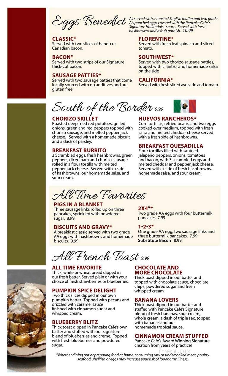 Pancake Cafe - Watertown, WI menu_pic