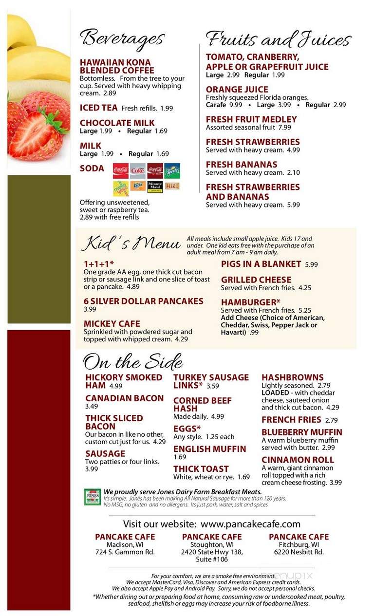 Pancake Cafe - Watertown, WI menu_pic