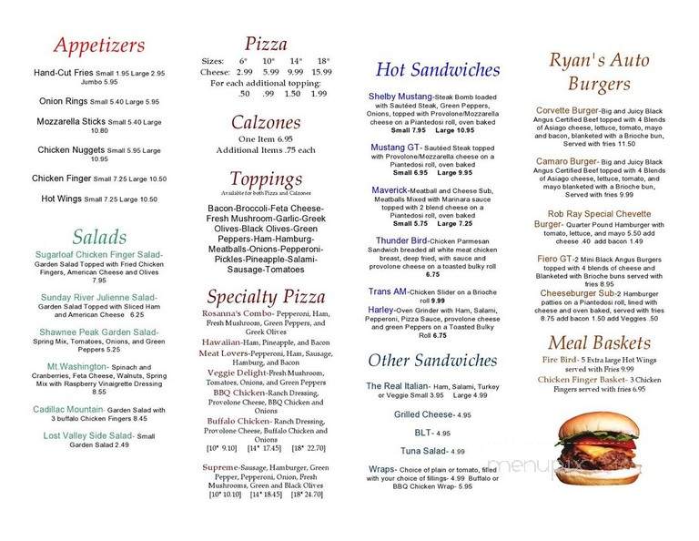 Rosanna's - New Gloucester, ME menu_pic