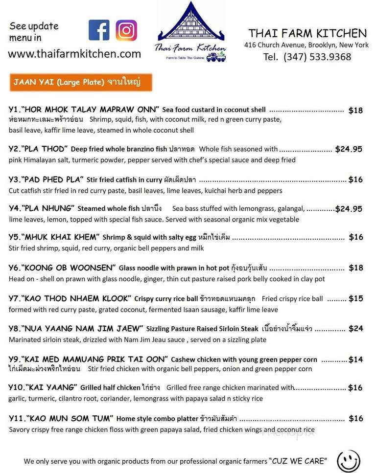 Thai Farm Kitchen - Brooklyn, NY menu_pic
