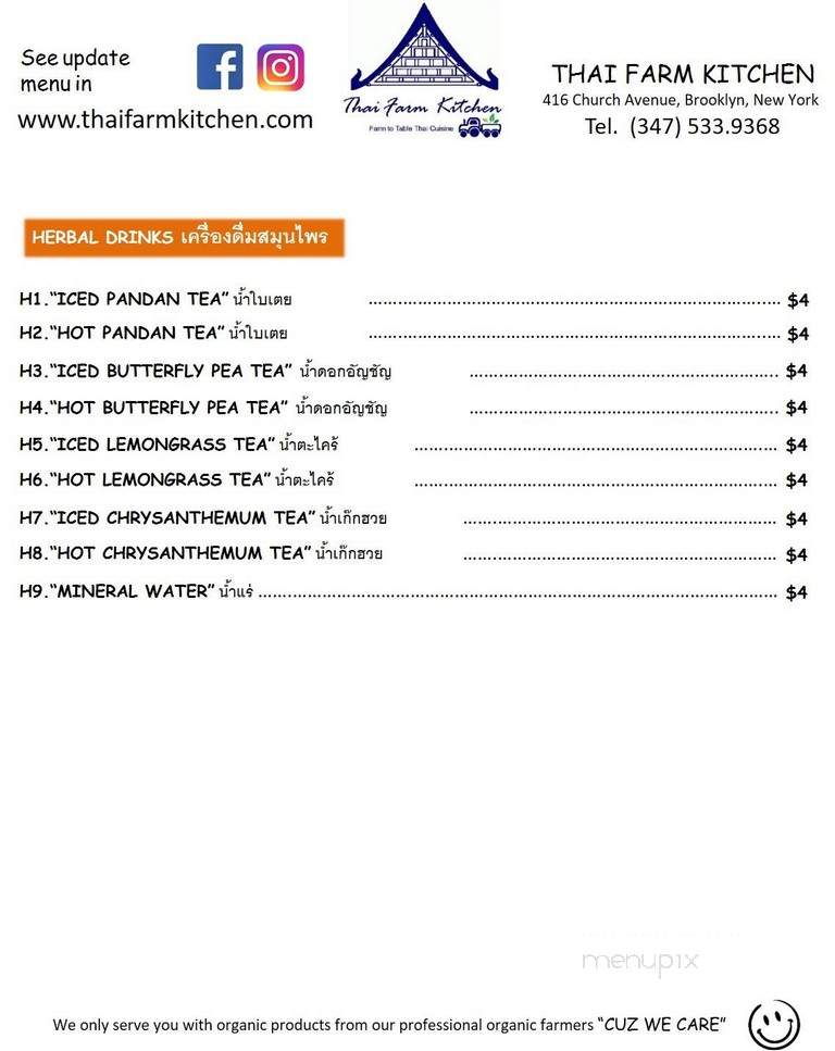 Thai Farm Kitchen - Brooklyn, NY menu_pic