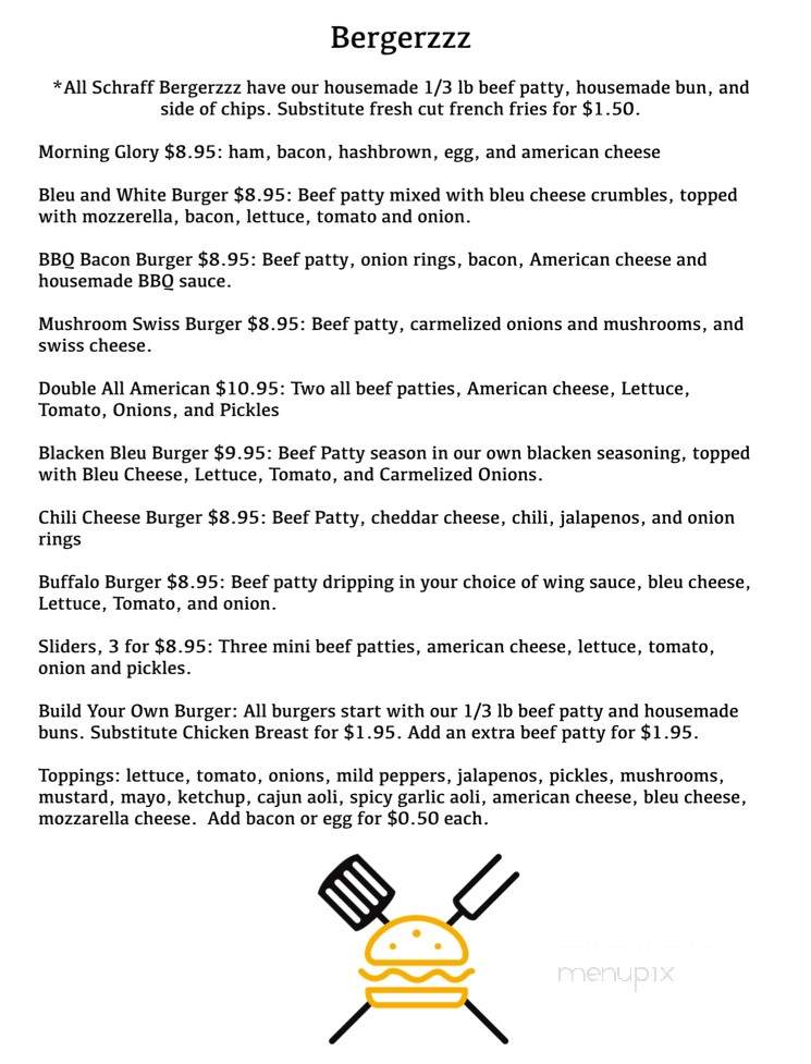 Schraff's Subs and Pizza Shop - Altoona, PA menu_pic
