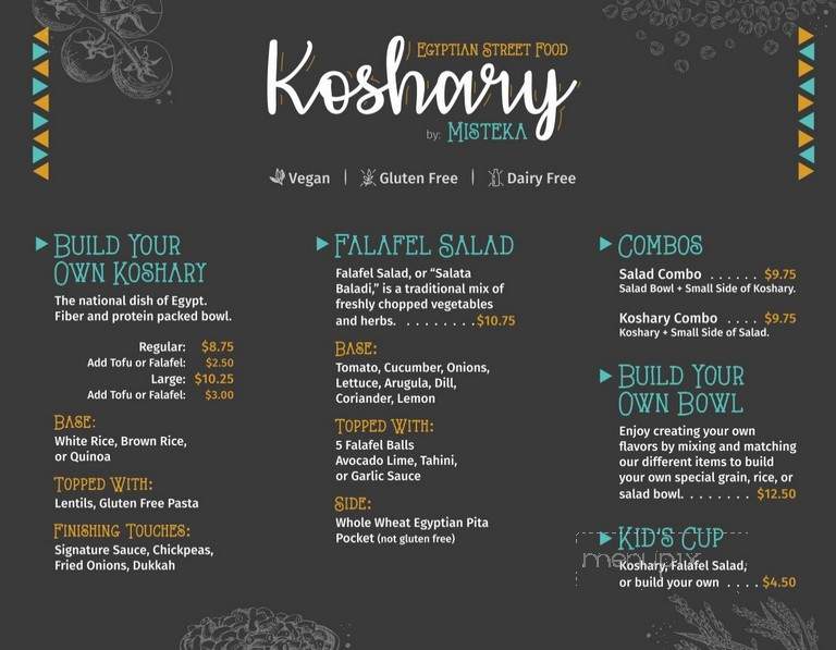 Koshary By Misteka - Clarksville, MD menu_pic