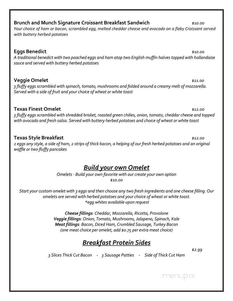 Brunch and Munch Eatery And Creperie - Odessa, TX menu_pic