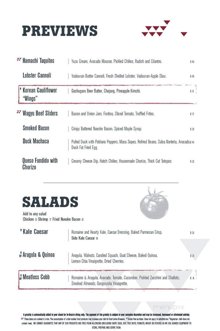 CMX CineBistro - New York, NY menu_pic
