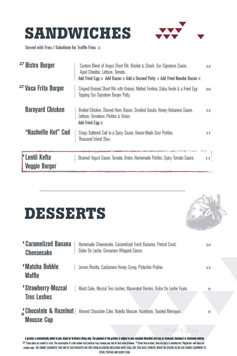 CMX CineBistro - New York, NY menu_pic