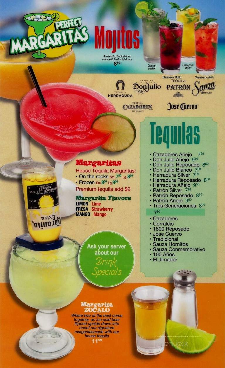 ZOCALO Bar & Grill - Carpentersville, IL menu_pic