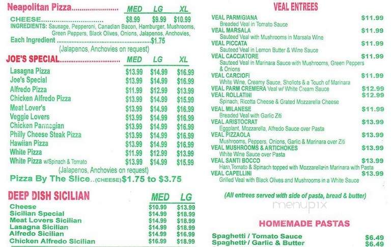 Big Joe's Pizza - Roseville, MI menu_pic
