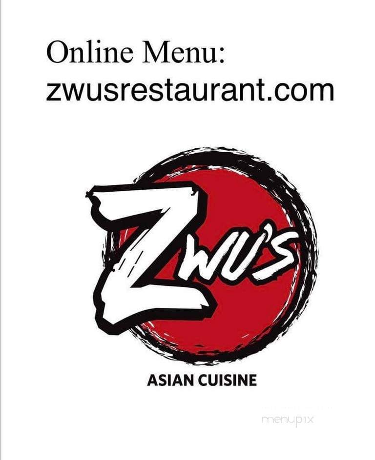 Zwu's Asian Cuisine - Peabody, MA menu_pic