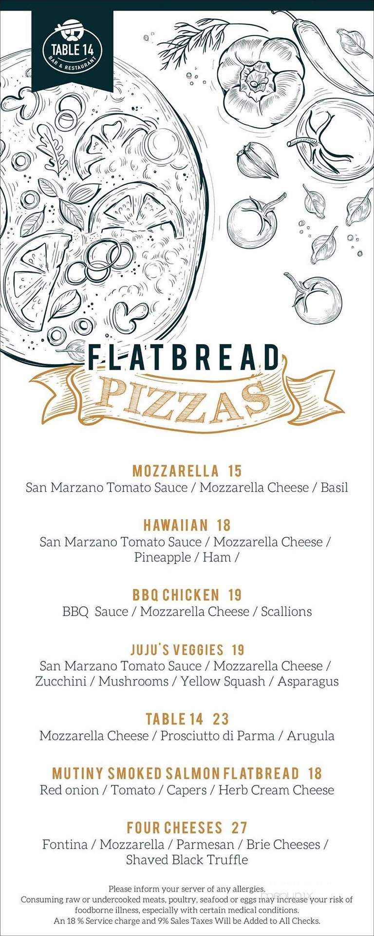 Table 14 Bar & Restaurant - Miami, FL menu_pic