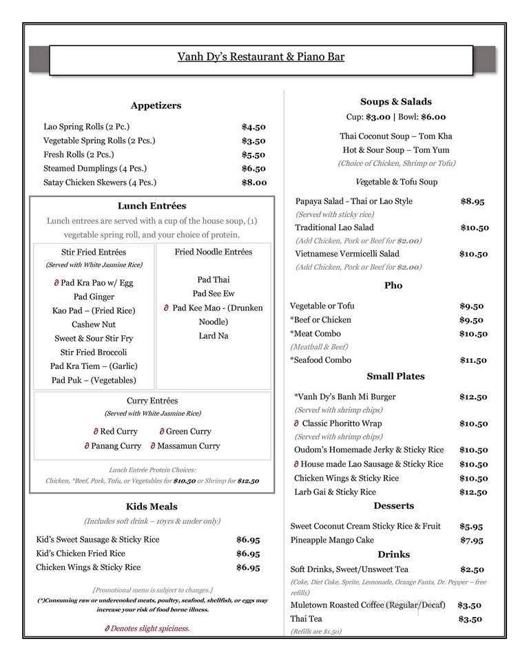 Vanh Dy's Asian Restaurant & Lounge - Columbia, TN