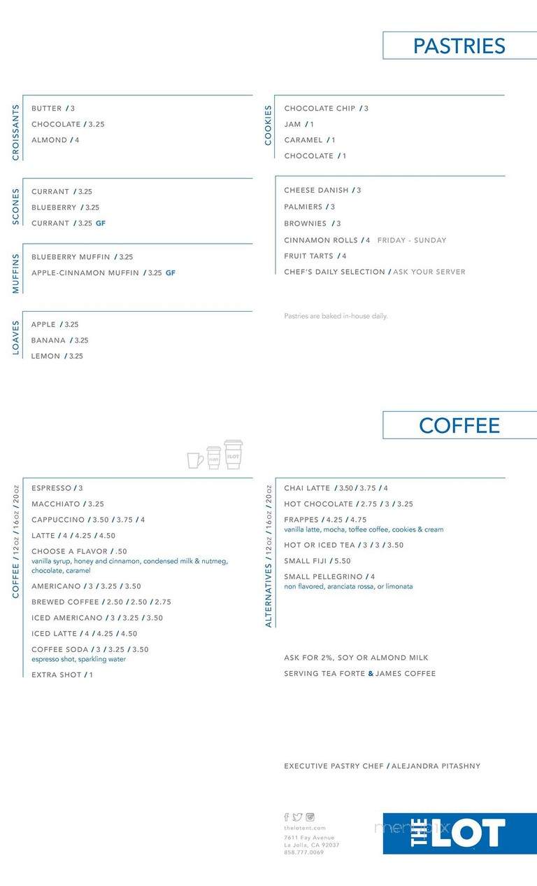 The Lot City Center - San Ramon, CA menu_pic