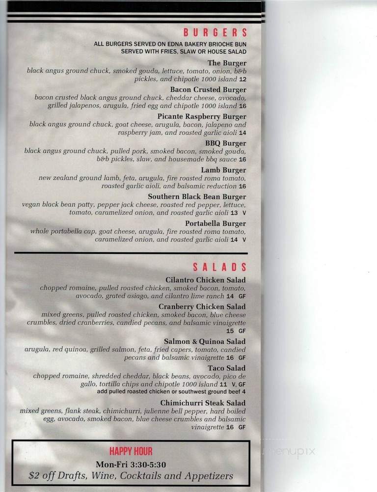 Street Side Ale House And Eatery - Paso Robles, CA menu_pic