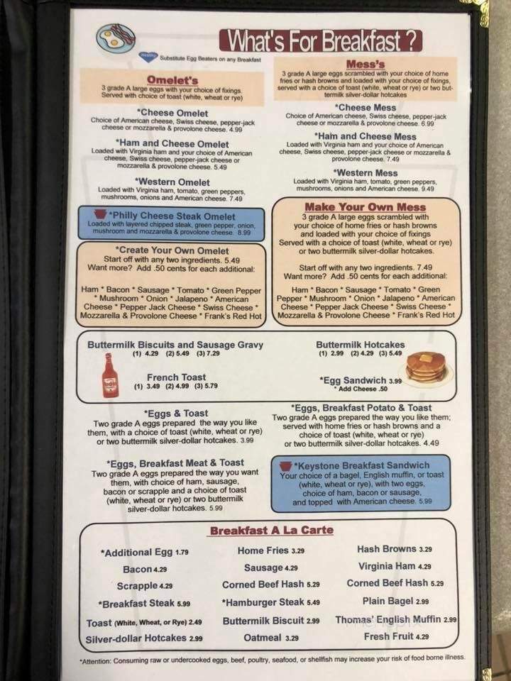 Keystone Restaurant & Truck Stop - Loretto, PA menu_pic