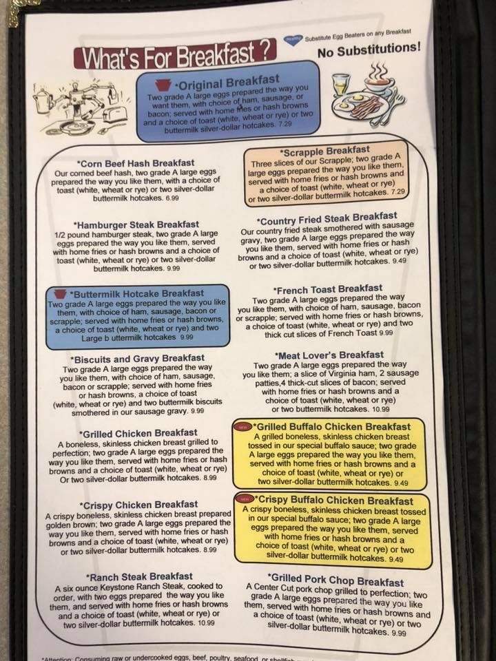 Keystone Restaurant & Truck Stop - Loretto, PA menu_pic