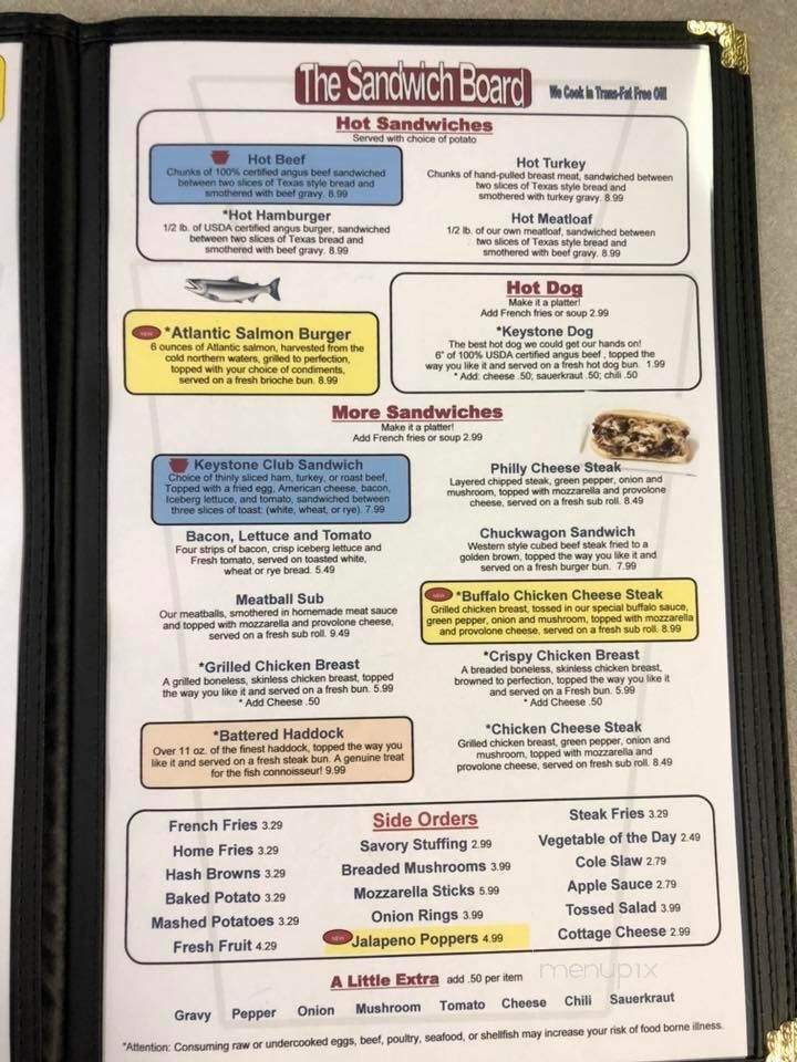 Keystone Restaurant & Truck Stop - Loretto, PA menu_pic
