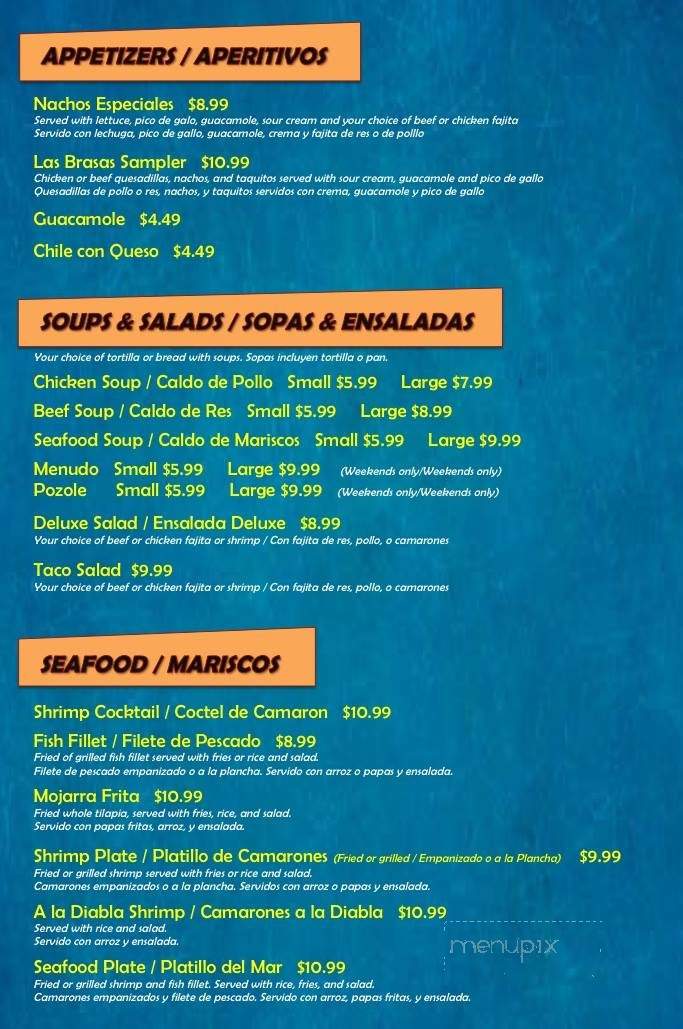 Las Brasas Taqueria - Pasadena, TX menu_pic