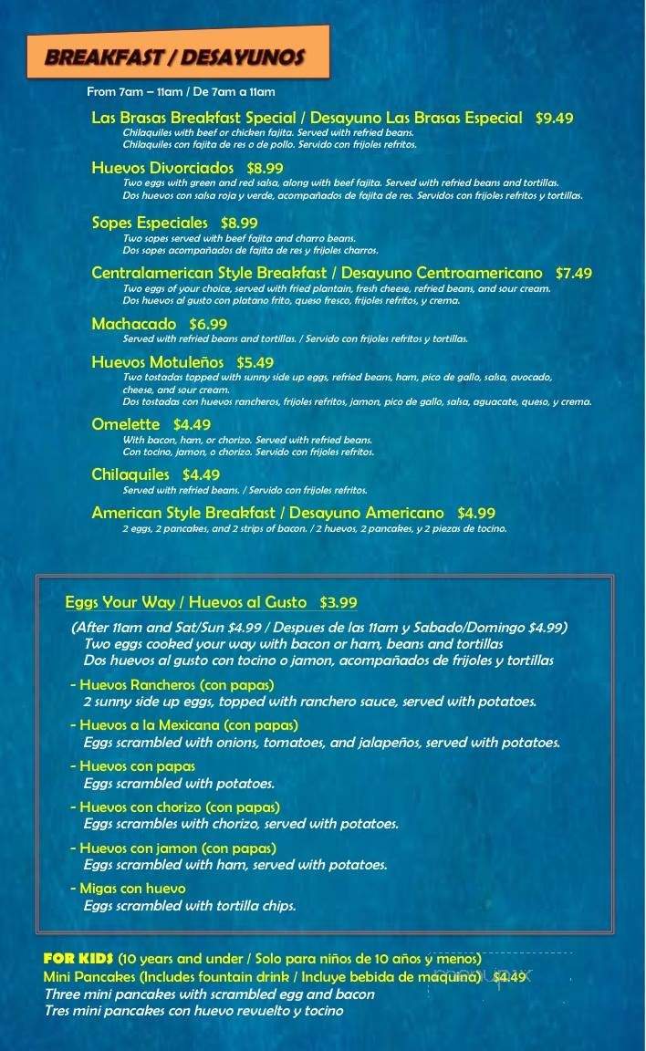 Las Brasas Taqueria - Pasadena, TX menu_pic
