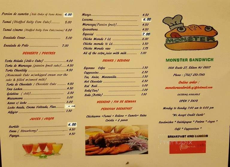 Al Toque 1 Peruvian Restaurant - Edison, NJ menu_pic