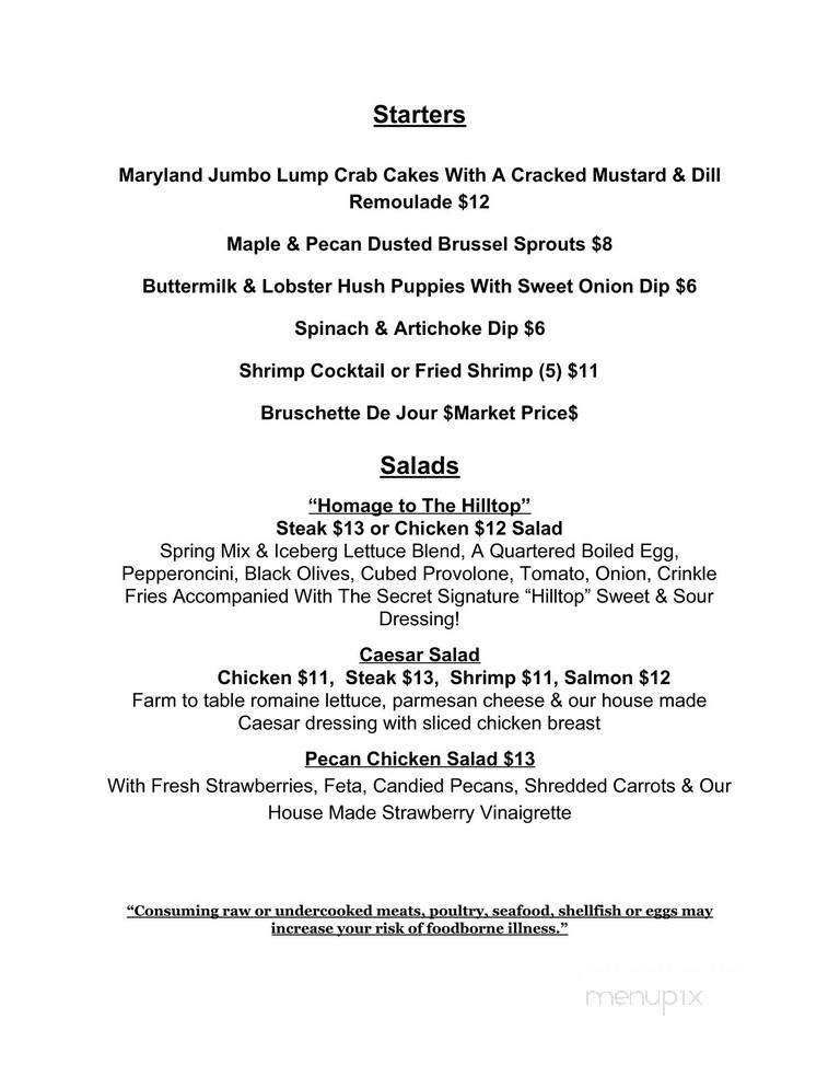 Tabula Rasa - Rochester, PA menu_pic
