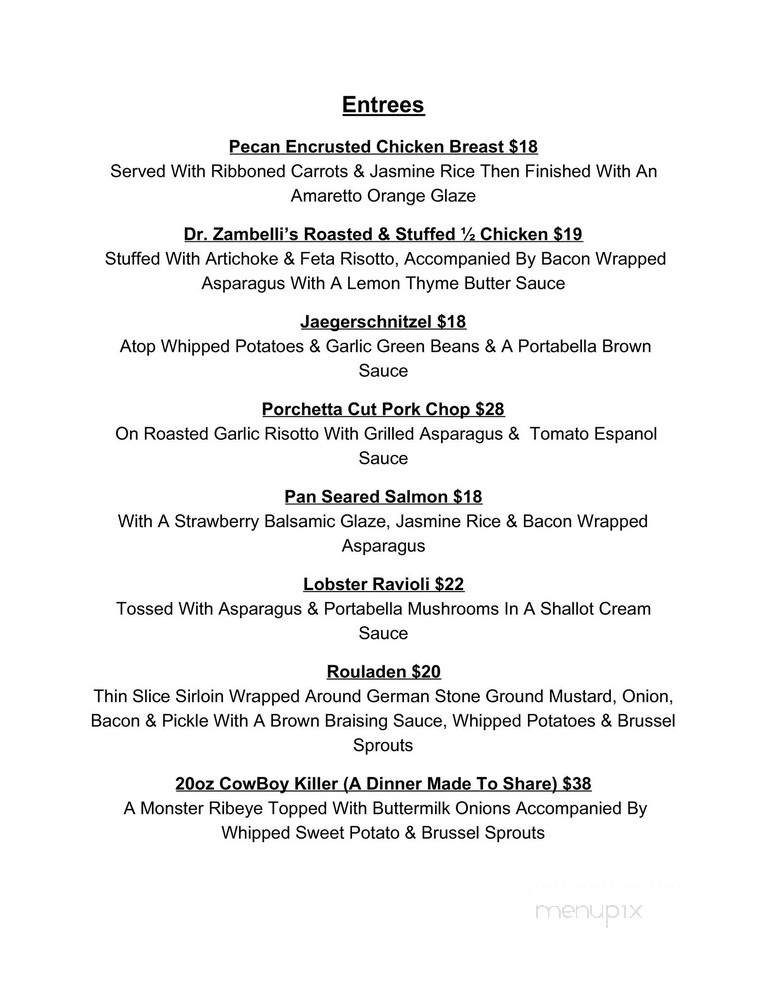 Tabula Rasa - Rochester, PA menu_pic
