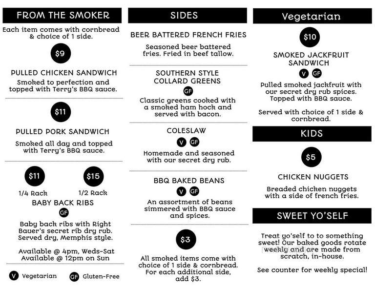 Right Bauer Brewing - Sun Prairie, WI menu_pic
