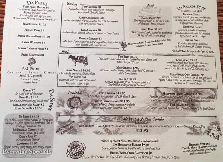 Homestyle Hawaiian - Oceanside, CA menu_pic