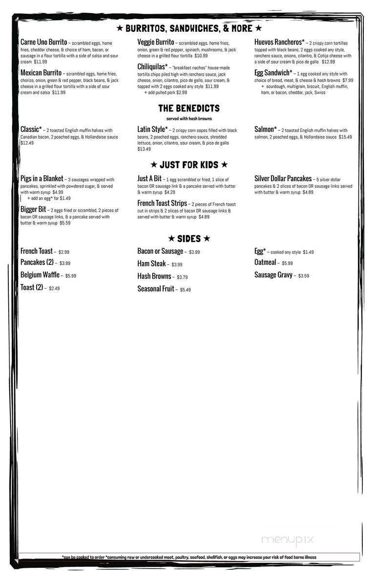 West Pioneer Grill - Puyallup, WA menu_pic