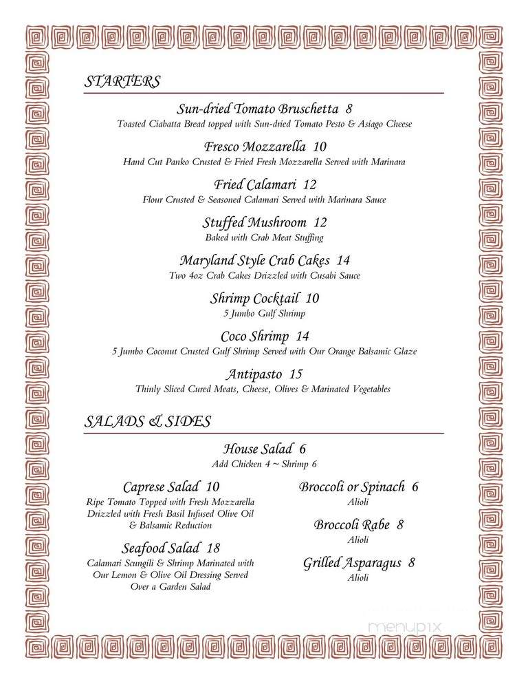 Isabella's Bistro - Englewood, FL menu_pic