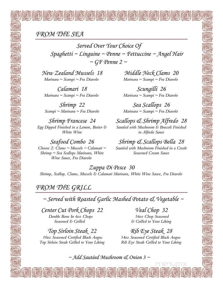 Isabella's Bistro - Englewood, FL menu_pic